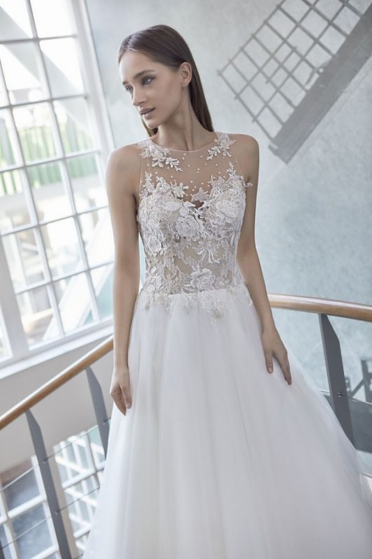 Robe de mariage MODECA princesse en tulle et dentelle collection 2018